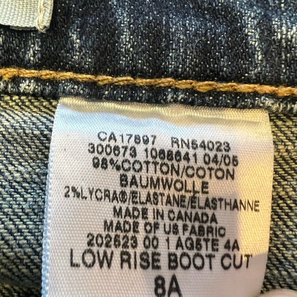 GAP Low Rise Bootcut Blue Jeans 8P - Picture 3 of 7